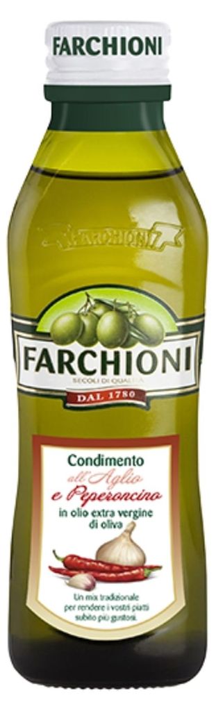 Huile d'olive à l'ail et au piment, 250 ml, marque Image du produit 