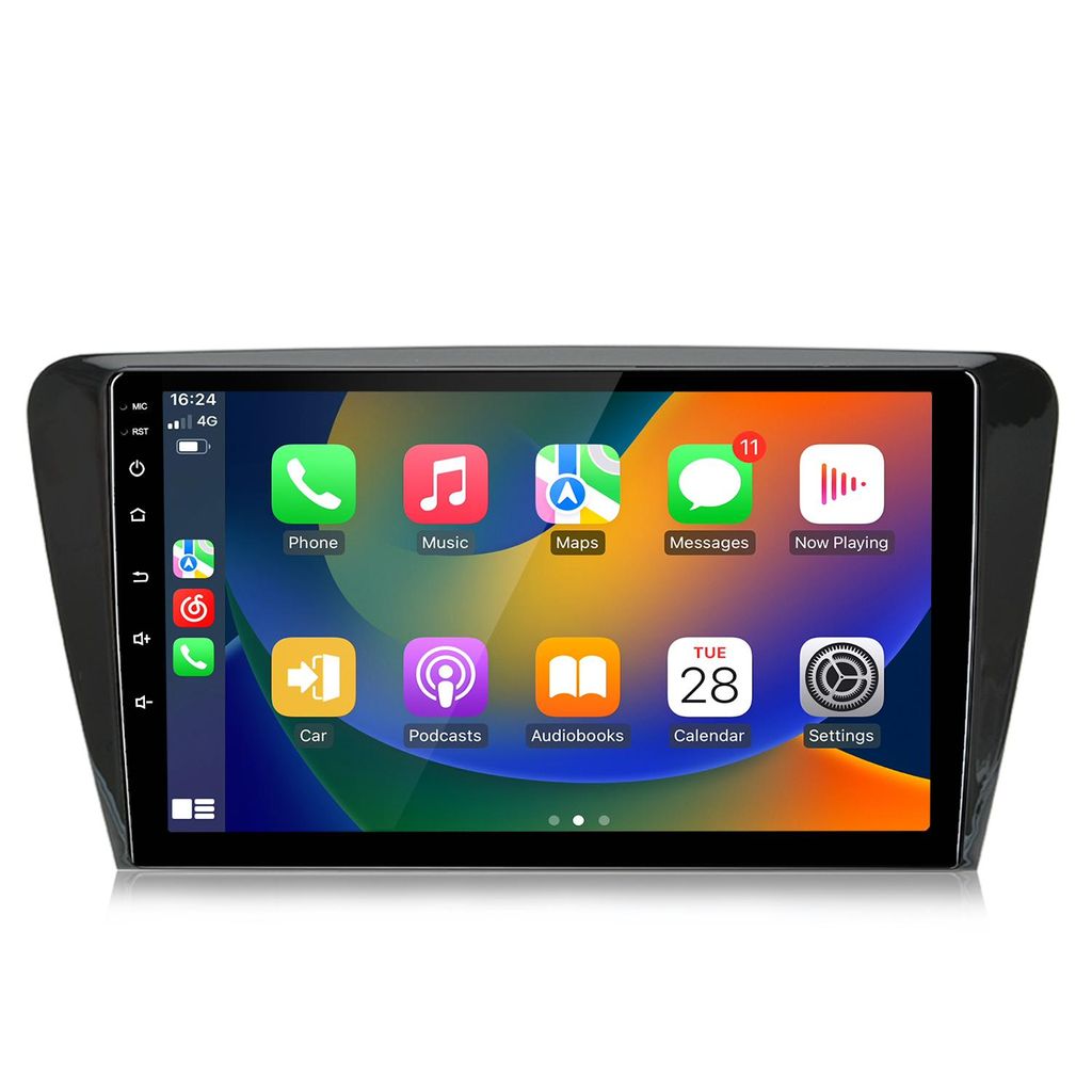 10'' Navigation Autoradio GPS Android15 DAB+ BT 2+64G carplay für Skoda Octavia 2013-2018 wifi SWC BT GPS NAVI