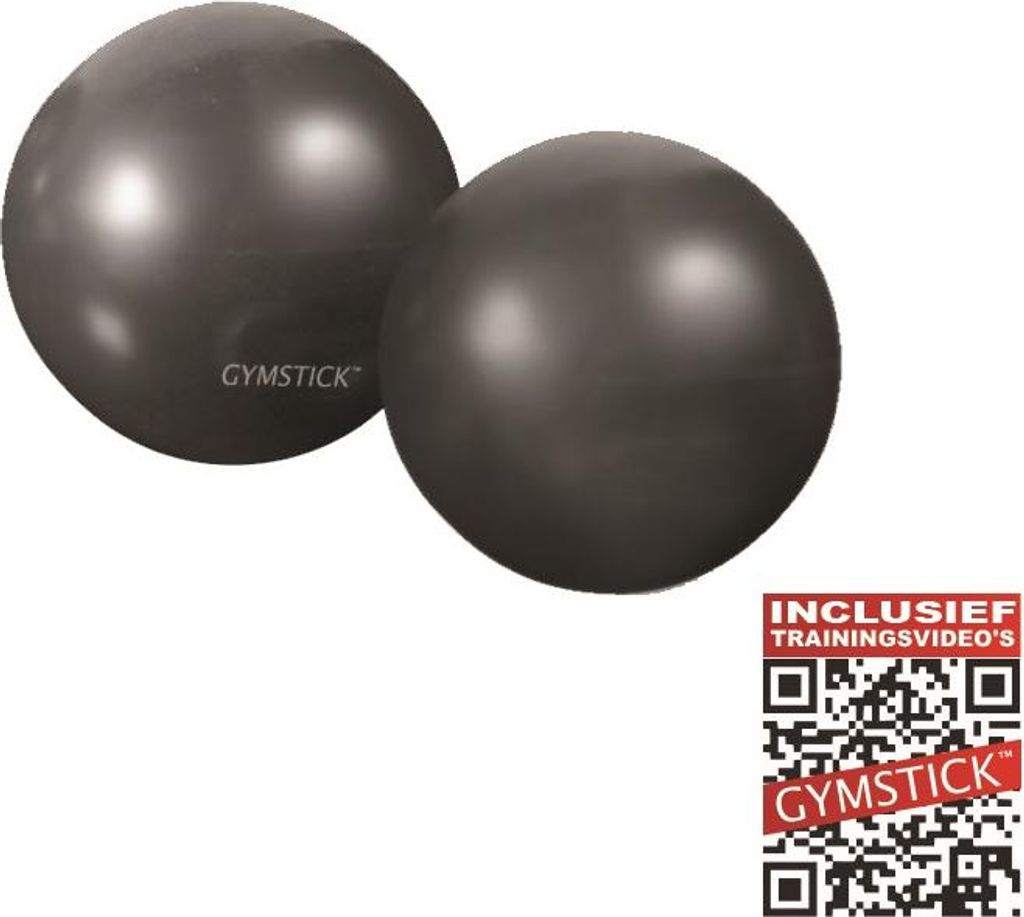 Gymstick Yoga Ballen 2 x 1 kg Schwarz Produktbild 