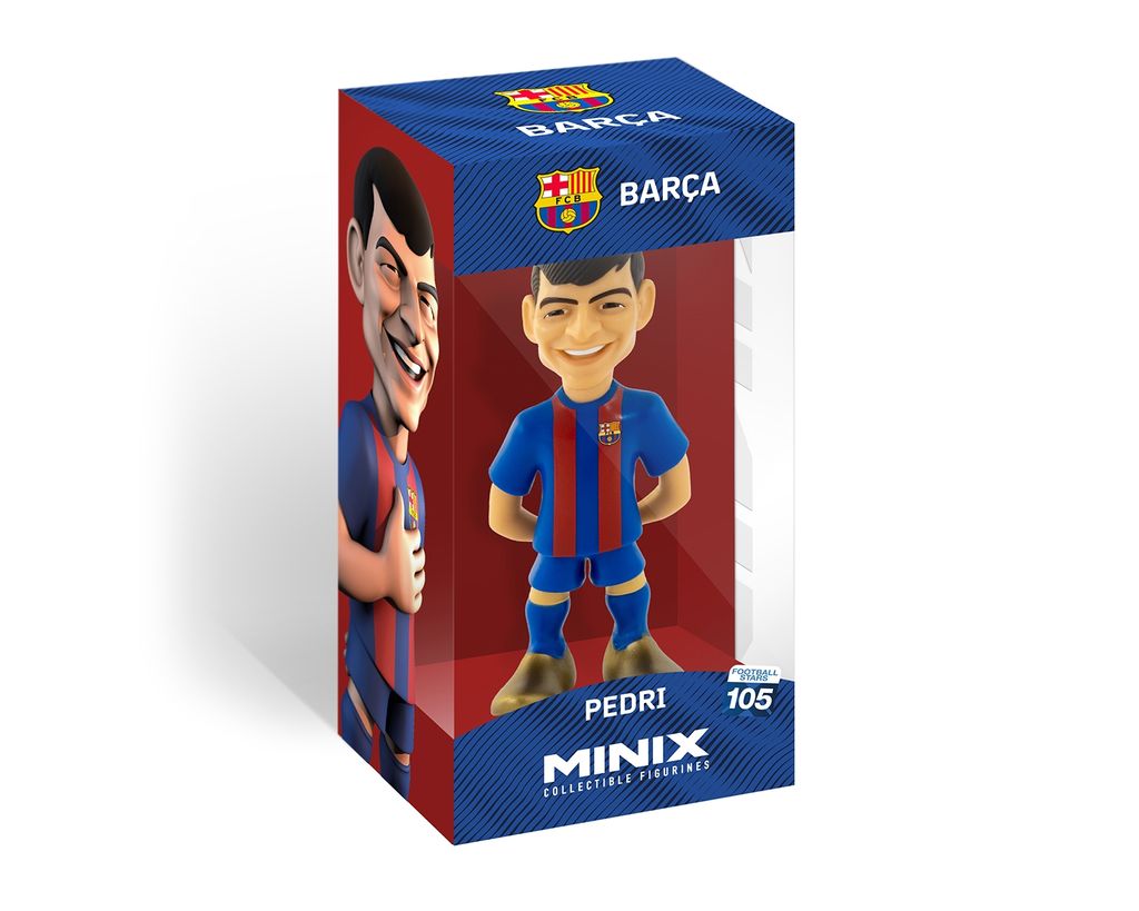 A collectible figurine of a football player in its packaging.