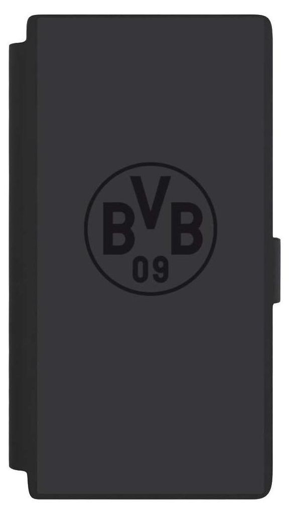 NIVOCASE Klapphülle für Samsung Galaxy S24 Ultra Handyhülle aus Kunst Leder NIVOflip schwarz BVB Borussia Dortmund Logo