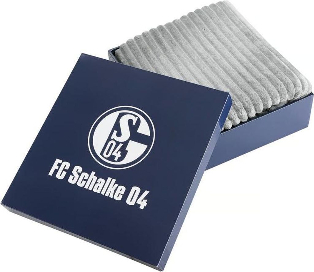FC Schalke 04 Decke Kord grau/anthrazit 150x200cm Produktbild 
