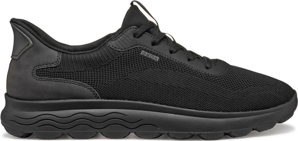 A black Geox sneaker shown from the side.