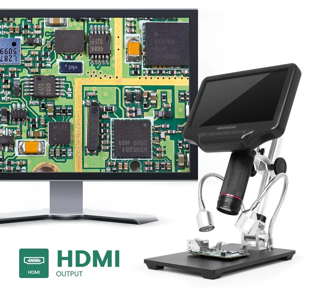 Microscope numérique avec écran LCD 7" et zoom 270x pour laboratoire