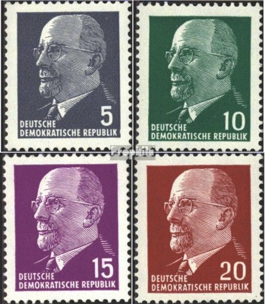 Briefmarken DDR 1961 Mi 845-848 (kompl.Ausgabe) postfrisch Staatsratsvorsitzender Ulbricht, Kleinformat (I)