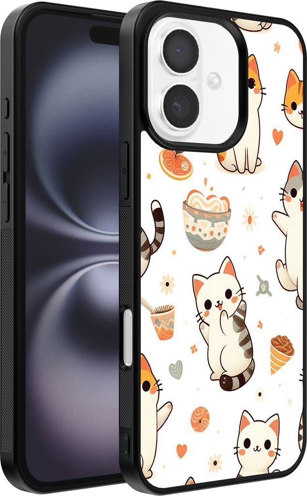 Smartphonica Telefon Fall geeignet für iPhone 16 Plus mit Katze drucken - TPU zurück Abdeckung Fall Katze Design
