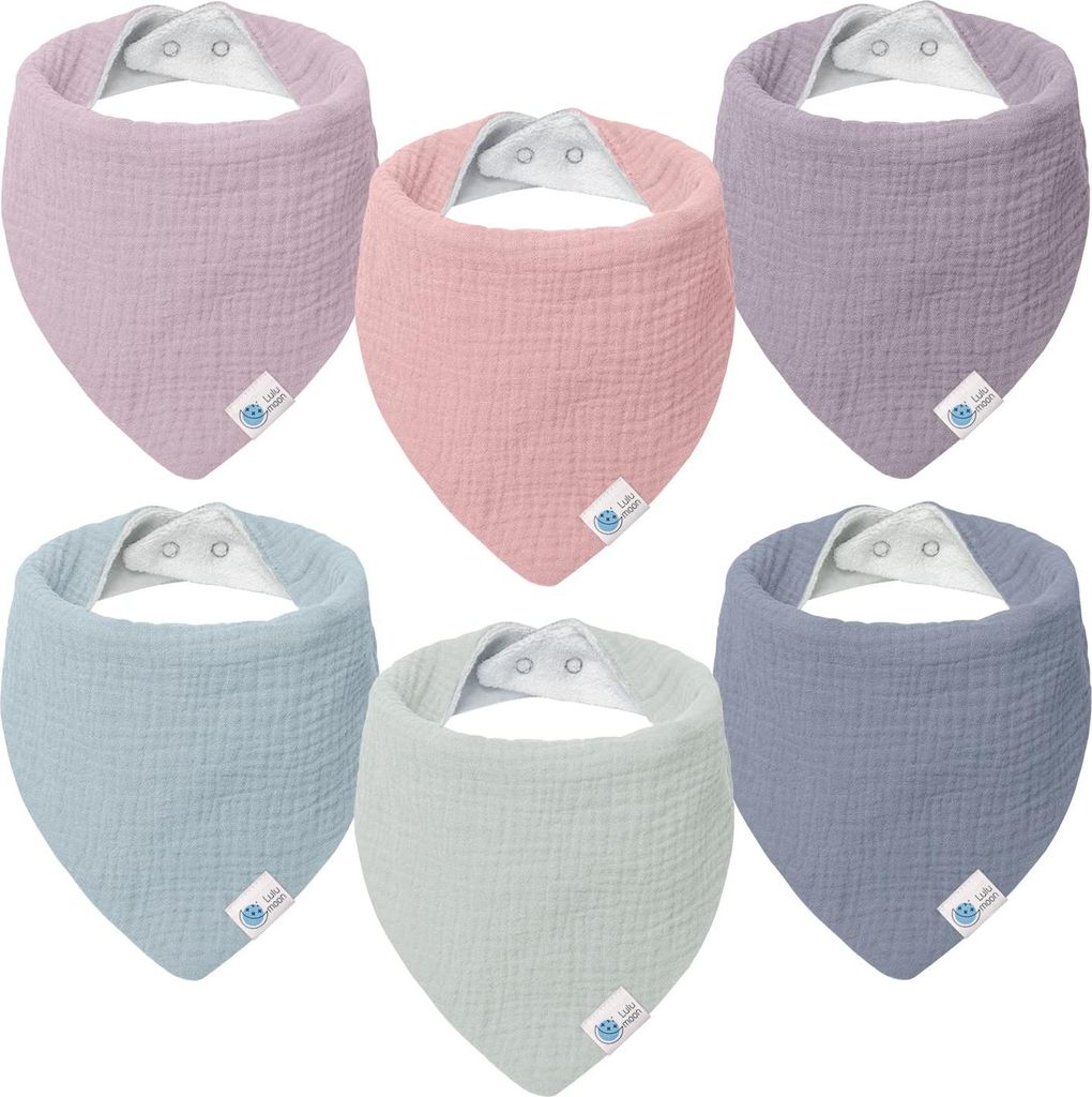 lulumoon Lätzchen Baby Dreieckstuch Baby Musselin Halstuch Baby für Junge und Mädchen (Traum Einhorn)