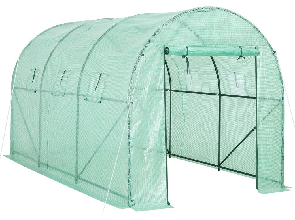 GARDEBRUK® Foliengewächshaus 7m² aufrollbare Tür 6 Fenster Produktbild 