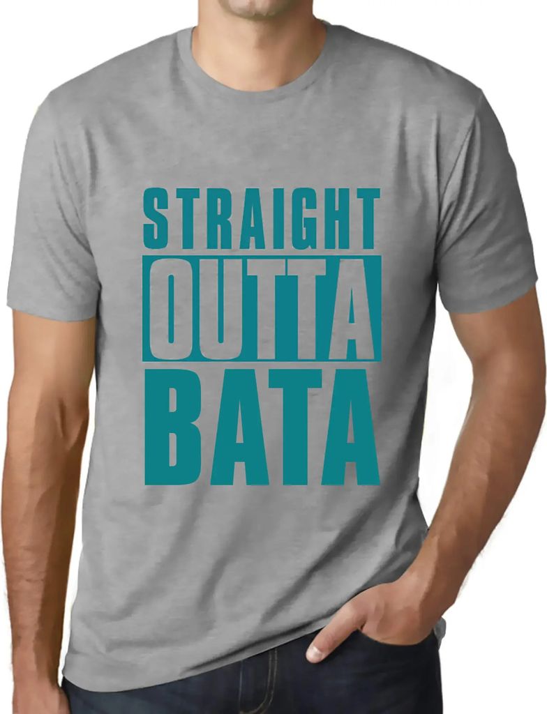 Herren Grafik T-Shirt Direkt aus Bata – Straight Outta Bata – Öko-Verantwortlich Vintage Jahrgang Kurzarm Lustige Druck Geburtstag Geschenk Mann