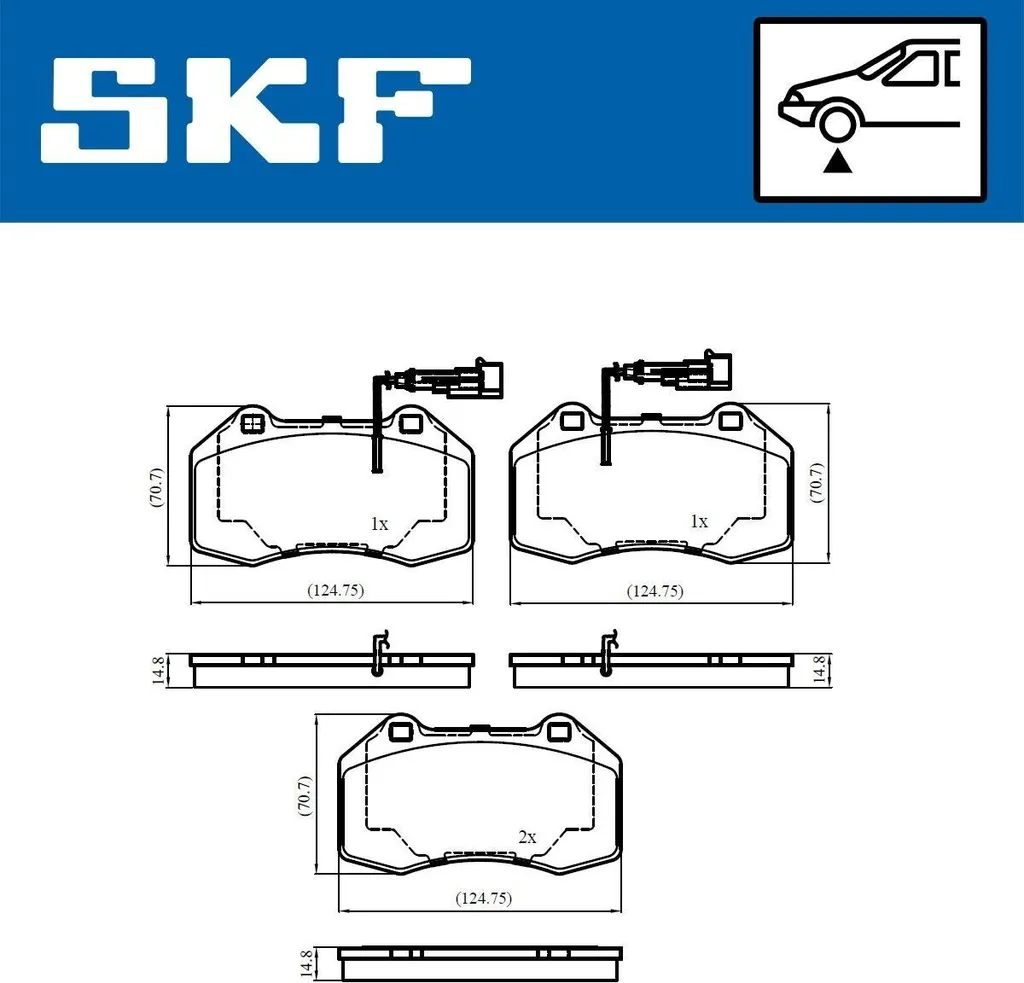 Plaquettes de frein avant SKF VKBP 80759 E pour FIAT PUNTO EVO (199)