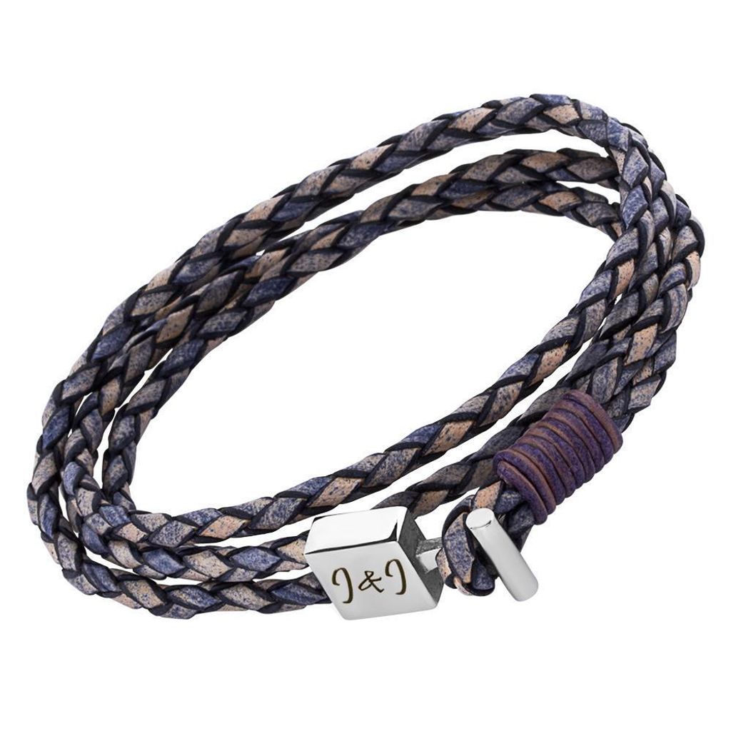 Antik Pazifik Unique Lederarmband mit Stahlverschluss Produktbild 