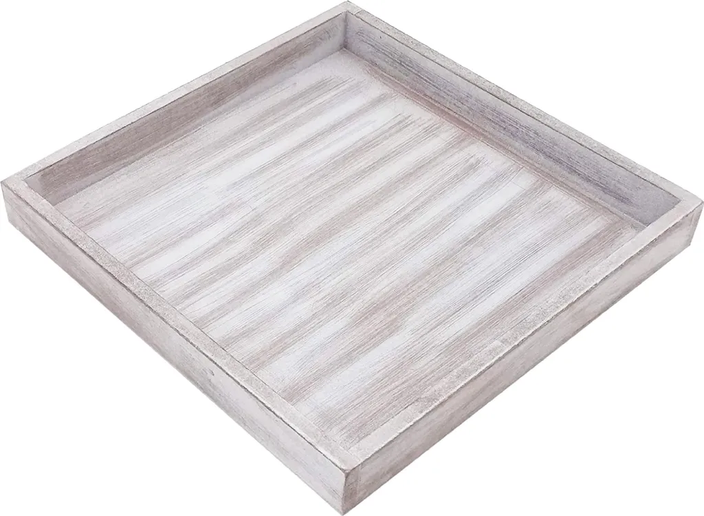 Plateau bois décoratif 30x30 cm pour organiser et décorer votre buffet