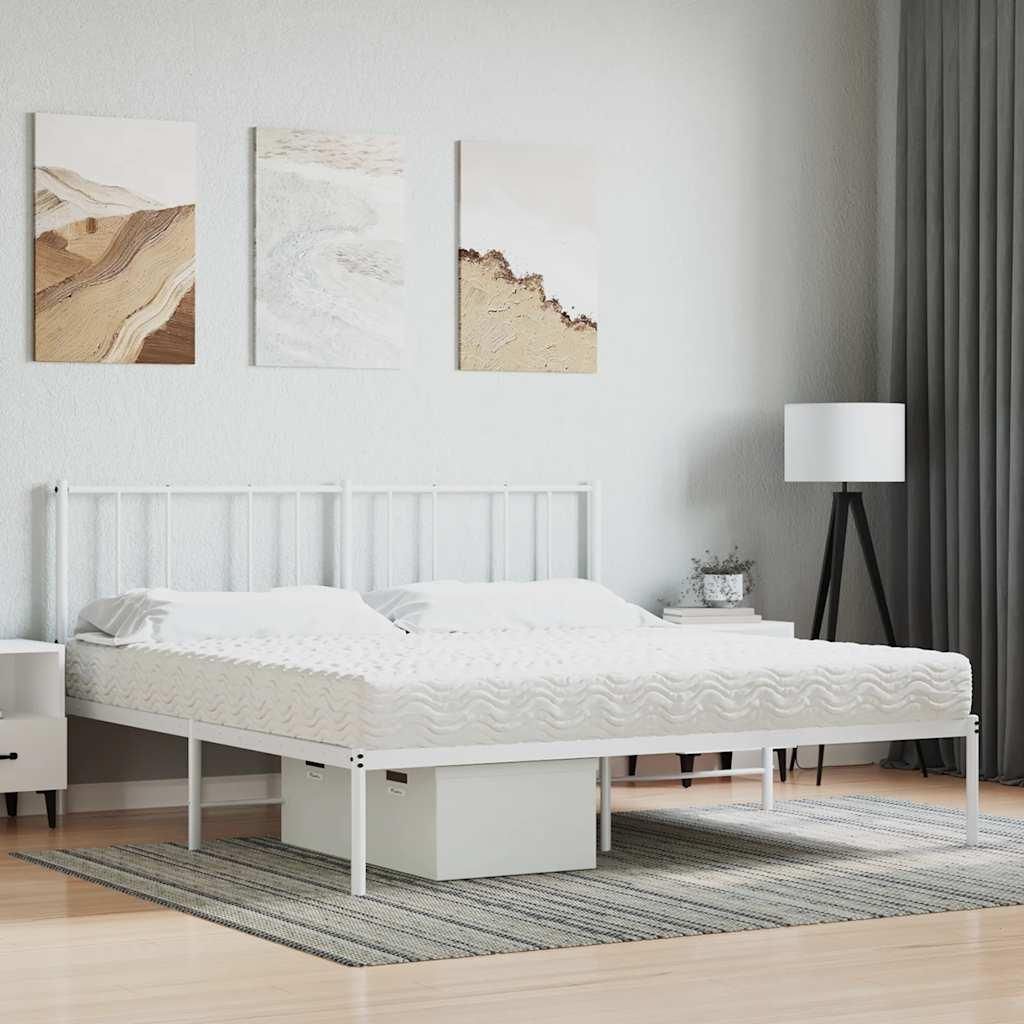 vidaXL Schaumstoffmatratze Weiß 160x220 cm Härtegrad H2 H3 Produktbild 