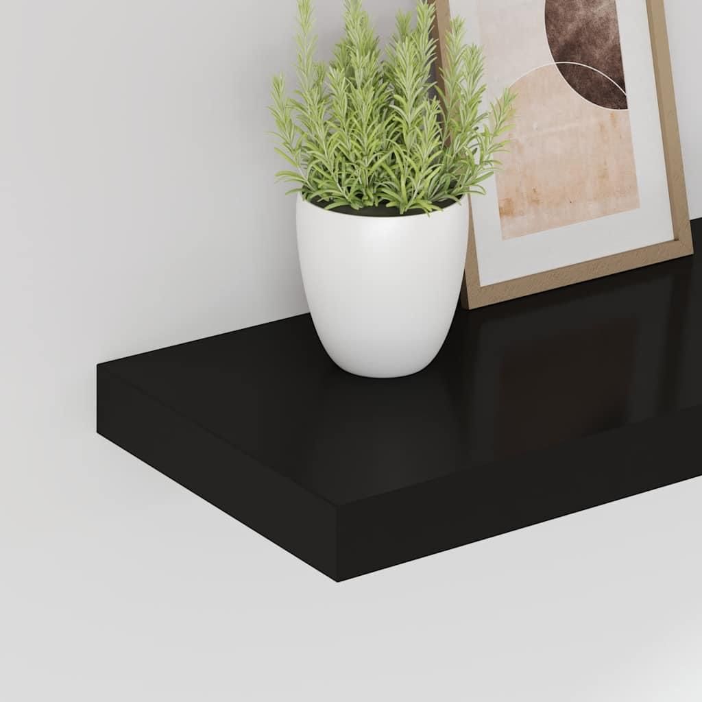 vidaXL Schweberegal Schwarz 50x23,5x3,8 cm MDF Wandregale