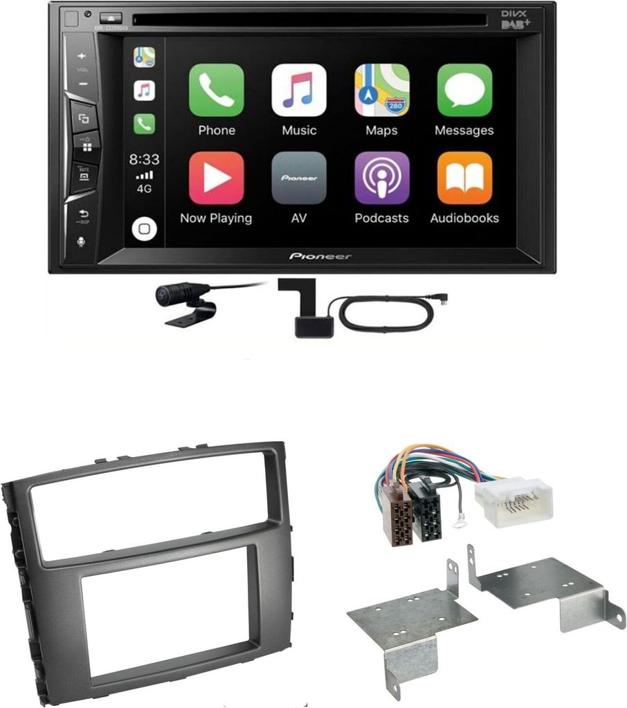 Pioneer AVH-Z3200DAB CarPlay USB MP3 CD Einbauset für Produktbild 