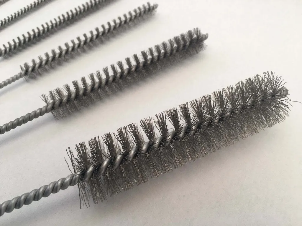 Spazzola Metallica 25mm per Tubi e Fori - Acciaio Inox V2A