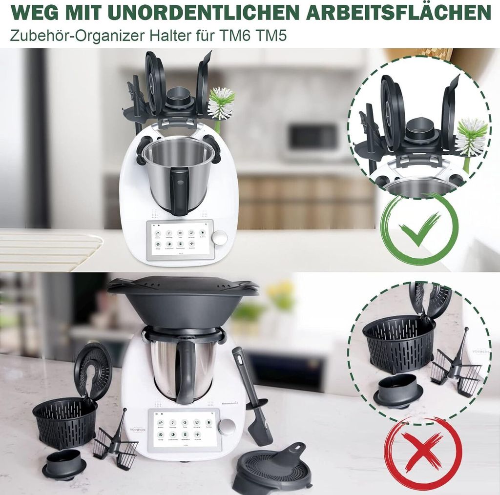 Thermomix Anti-Rutsch Matte Für TM5 TM6 - 36x28cm Schwarz