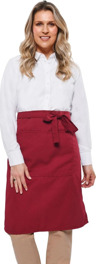 Dennys - Herren/Damen Unisex Taillenschürze, Polyester PC7315 (Einheitsgröße) (Weinrot)