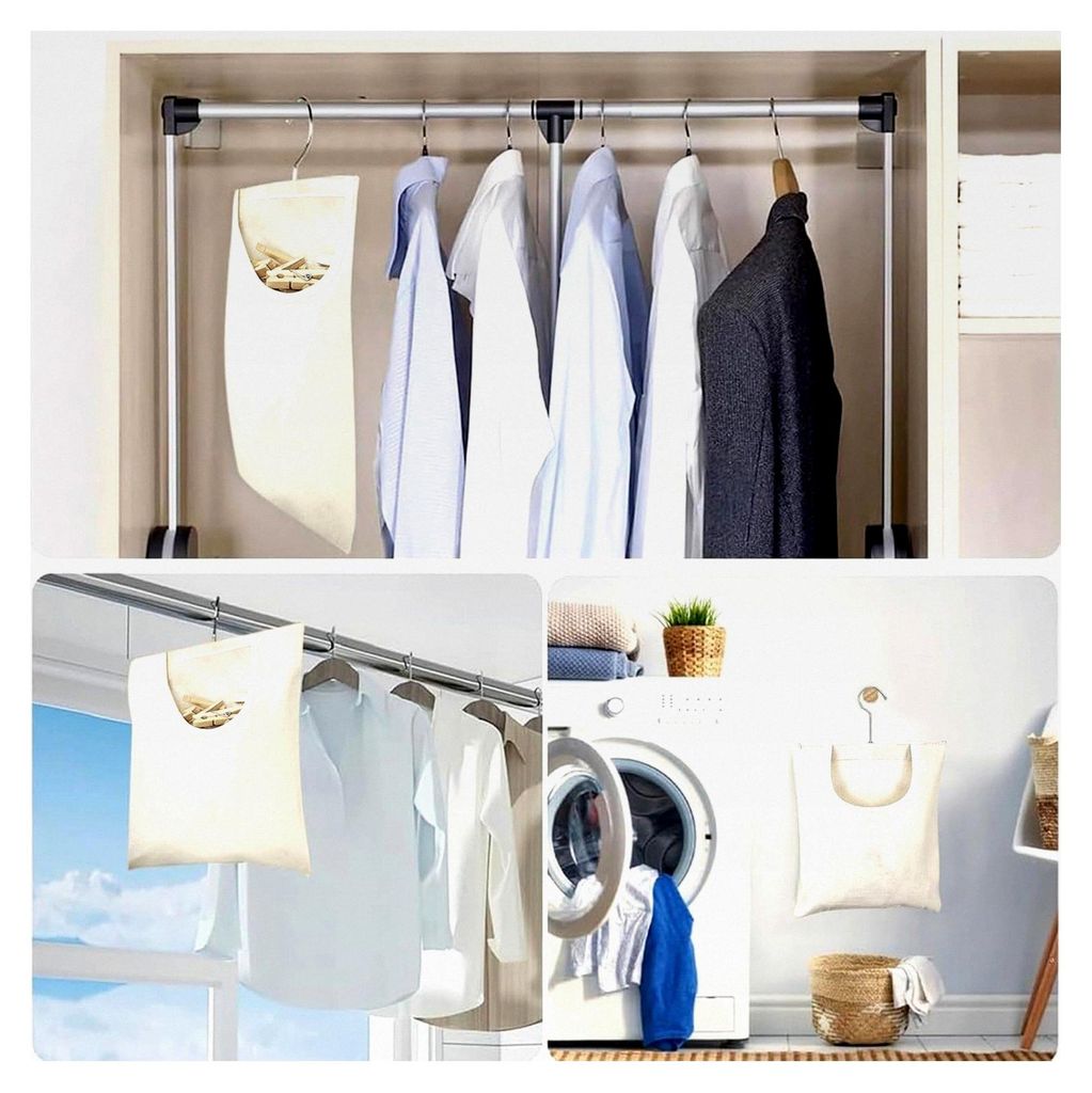 Wäscheklammertasche - Hängende Aufbewahrungslösung | Mesh-Organizer mit Haken für Wäscheklammern, kompakte Aufbewahrung für Wäscheklammern, ...
