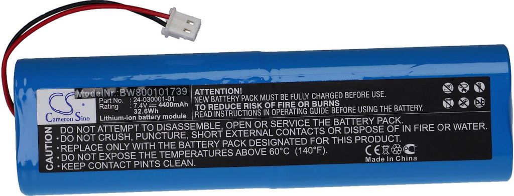 vhbw Akku Ersatz für Topcon EGP-0620-1, EGP-0620-1 REV1, 24-030001-01, TOP240-030001-01 für Messgerät (4400 mAh, 7,4 V, Li-Ion)