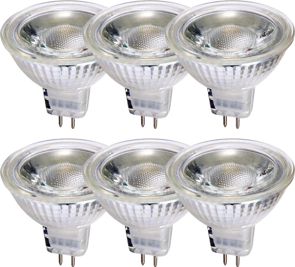6 x LED Premium Glas Reflektor GU5,3 5W 350lm warmweiß Productafbeelding 