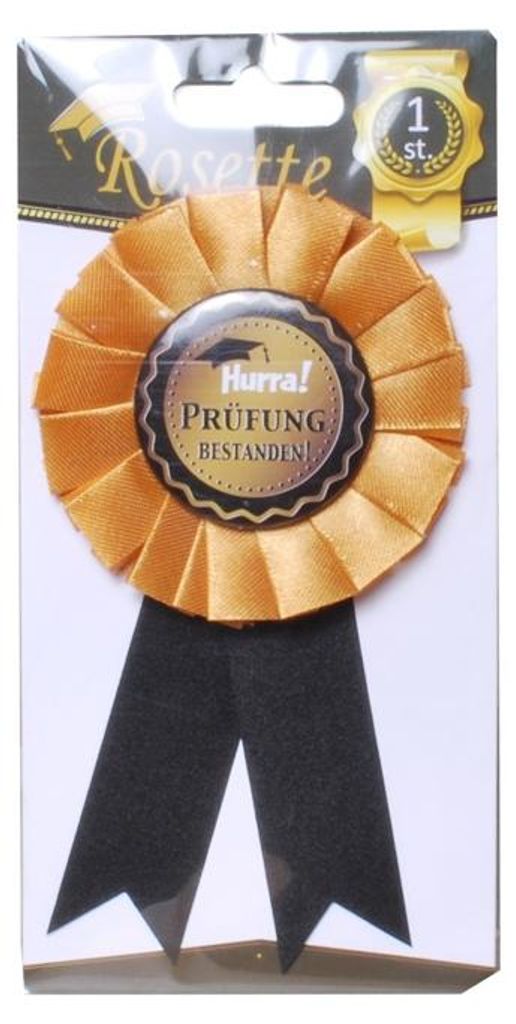 Rosette Anstecker Prüfung bestanden Abitur Abschluss Produktbild 