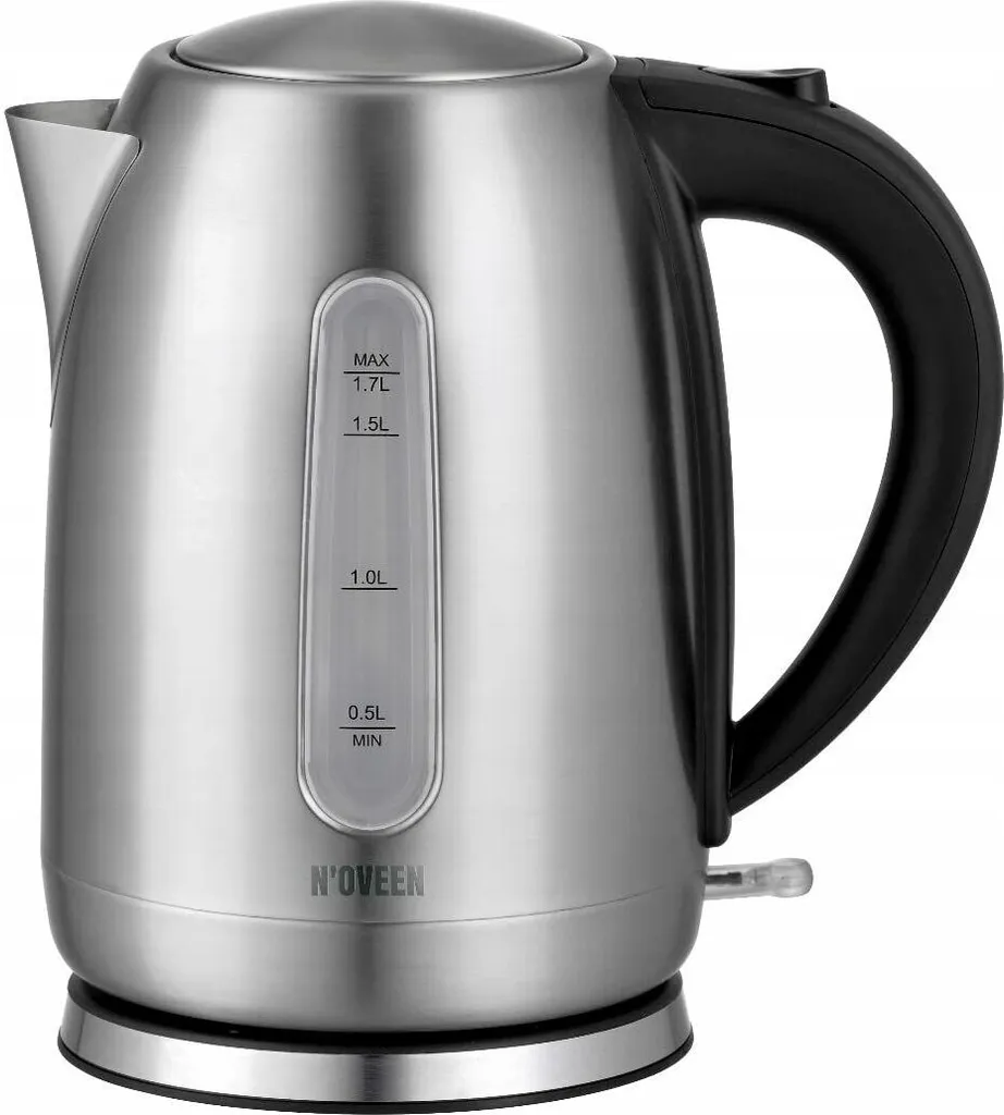 Bouilloire 1,7L inox NOVEEN 1405 avec arrêt automatique et filtre anticalcaire