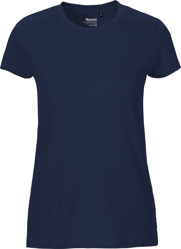 Neutral O81001 | damen Fitted T-Shirt / 100% Fairtrade-Baumwolle - Farbe: Navy - Größe: XS