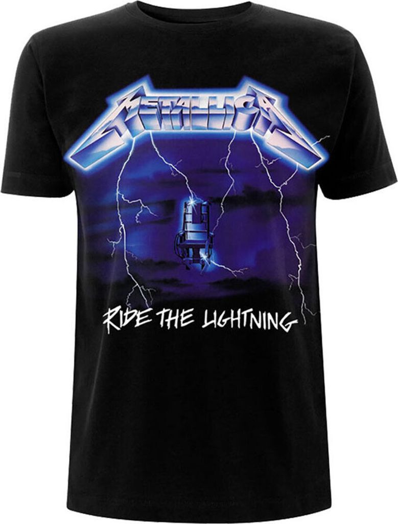 Metallica - "Ride The Lightning Tracks" T-Shirt für Herren/Damen Uni RO524 (XL) (Schwarz)