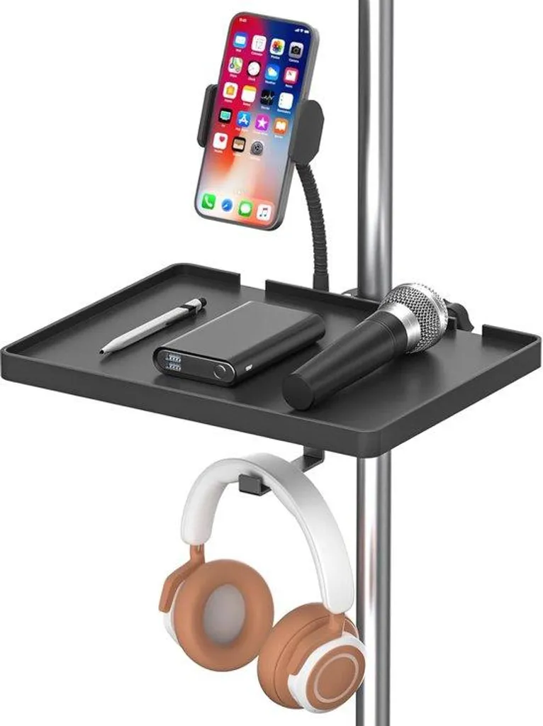 Pied de micro réglable et pupitre pliable noir hauteur ajustable PM-102