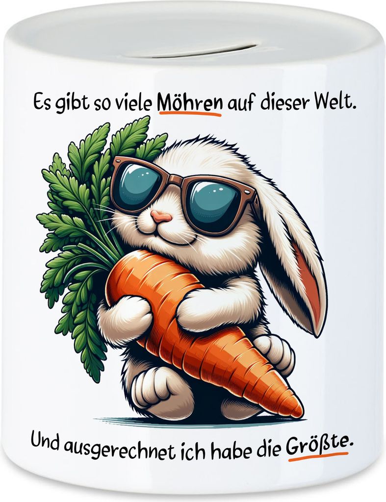 Es gibt so viele Möhren Hase Spardose Humor Freund Mann Beziehung