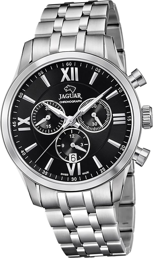 Jaguar Edelstahl Herren Uhr Analog Luxus Armbanduhr silber Acamar D2UJ963/4