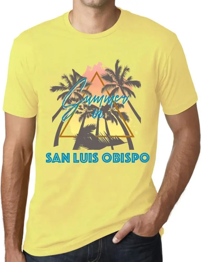 Herren Grafik T-Shirt Palmen Sonnenschein Sommer in San Luis Obispo – Palm, Sunshine, Summer In San Luis Obispo – Öko-Verantwortlich Vintage J...