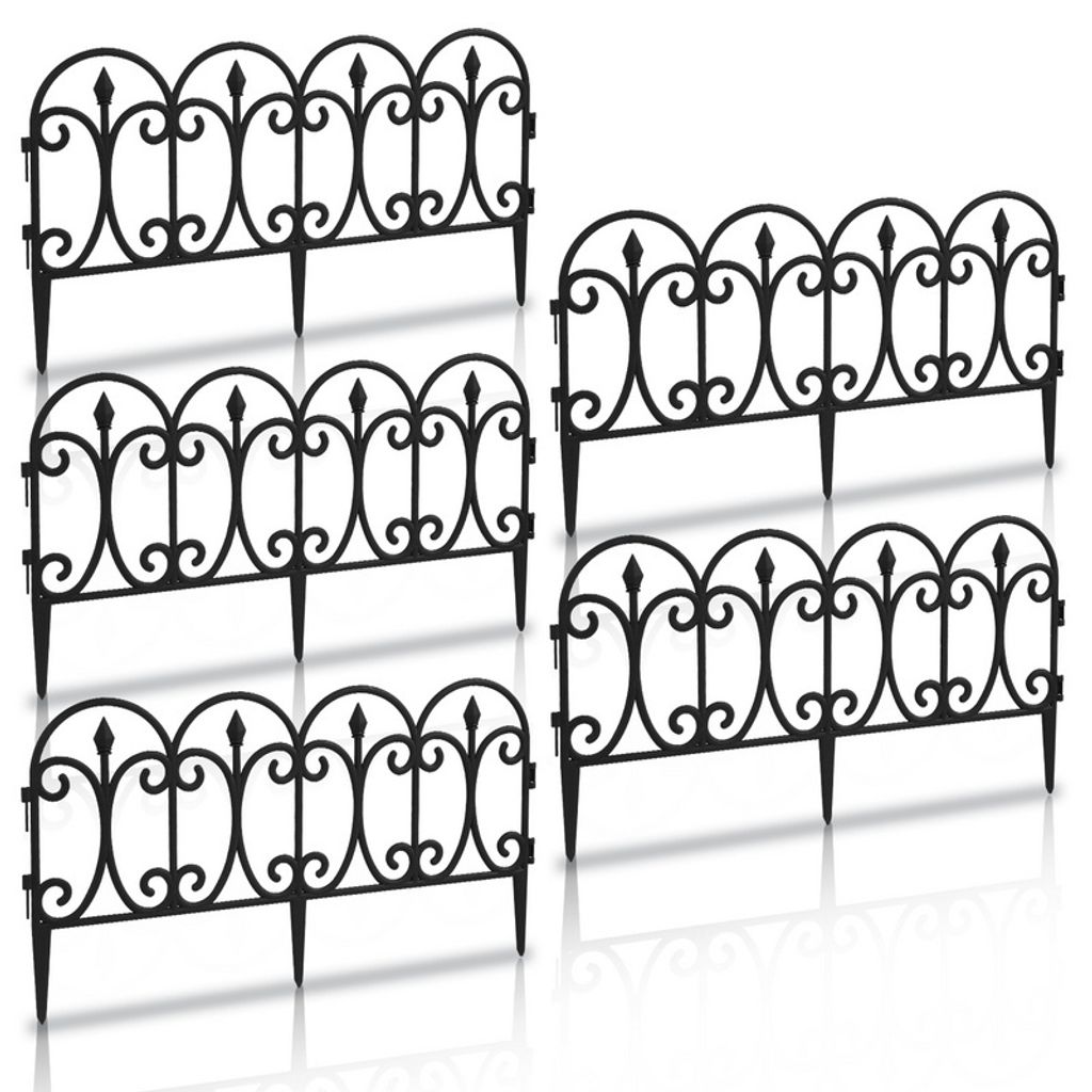 Aopunly 10 tlg. Beetzaun Garten Beetumrandung Raseneinfassung Beeteinfassung Palisade