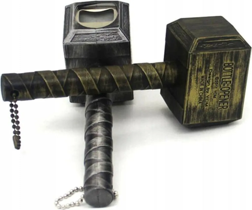 Aimant en argent Mjolnir - Puissant Magnet Marteau de Thor Décoratif