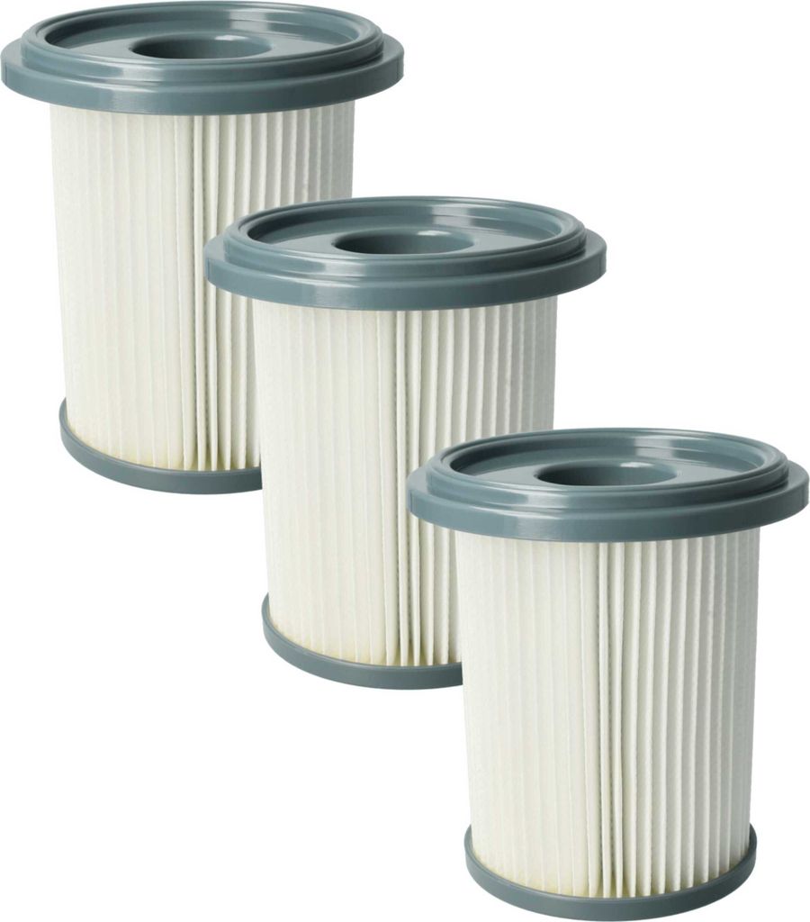 vhbw 3x Staubsaugerfilter kompatibel mit Philips FC8733/01, FC8734/01, FC8732/01, FC8732/02, FC8730 Staubsauger - HEPA-Filter Weiß Dunkelgrau