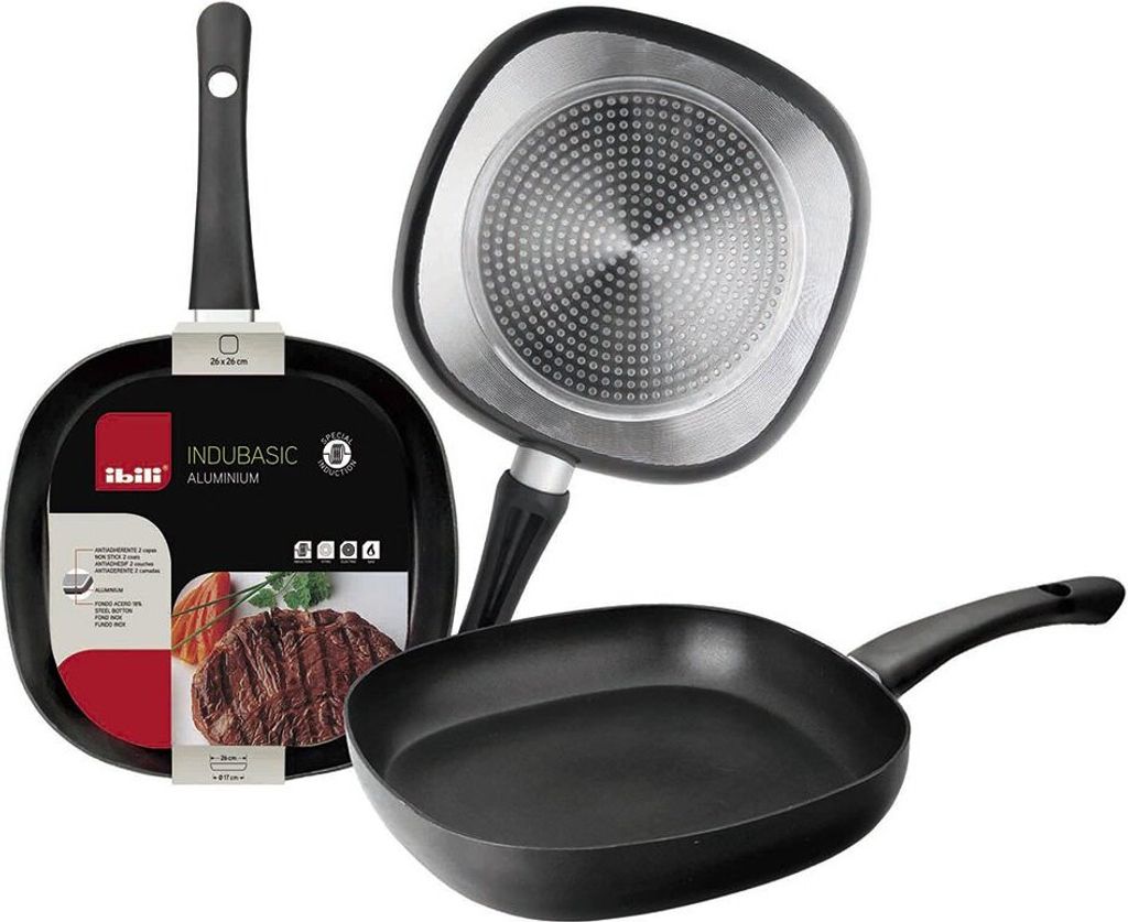 Ibili Indubasic Quadratischer Grill 18x18 Cm Silber Silber One Size