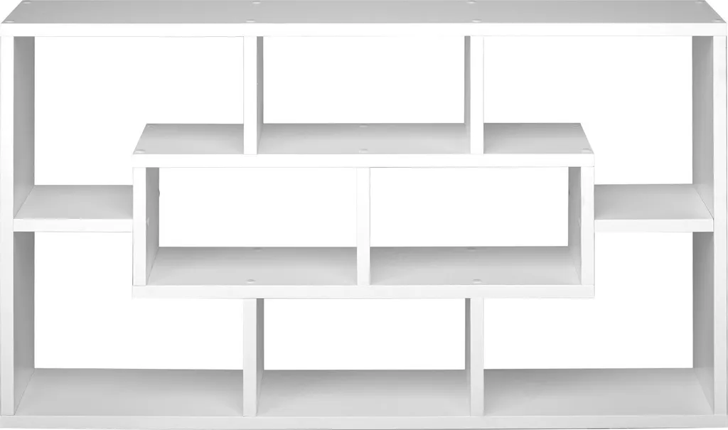 Étagère murale Kassandra avec 8 compartiments en bois MDF blanc mat - 4
