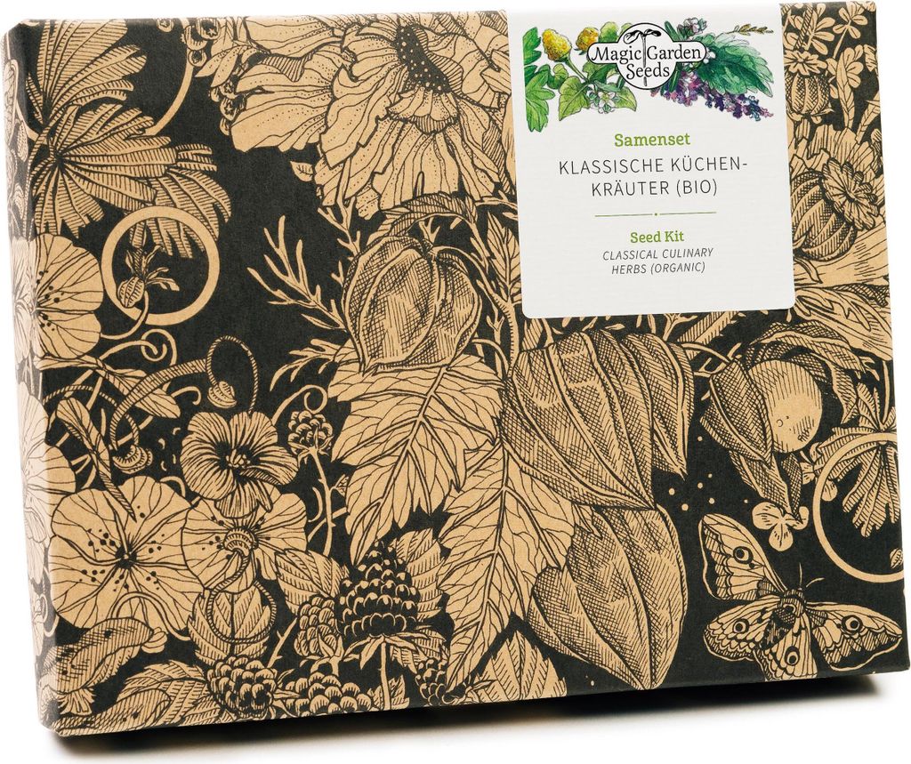 Klassische Küchenkräuter (Bio) - Samen-Geschenkset mit 5 essentiellen Kräutersorten