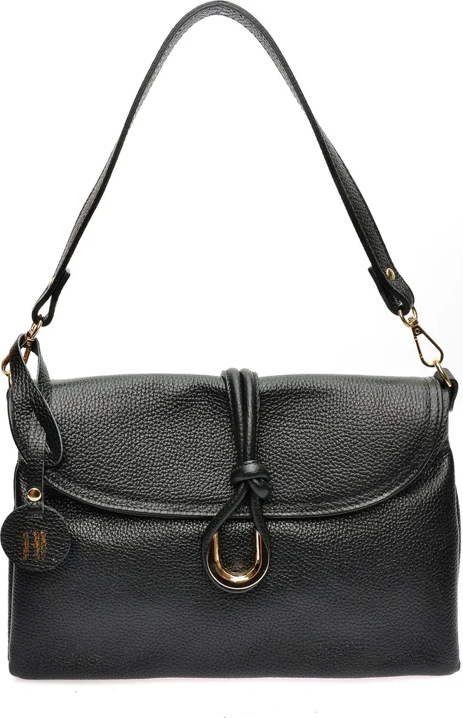 Petit sac bandoulière noir pratique pour le quotidien Anna Luchini AL 118