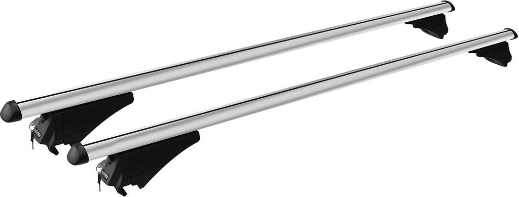 Skibox schwarz VDP JUXT 500 lit + Relingträger Alu kompatibel mit Audi A3 8PA 04-12