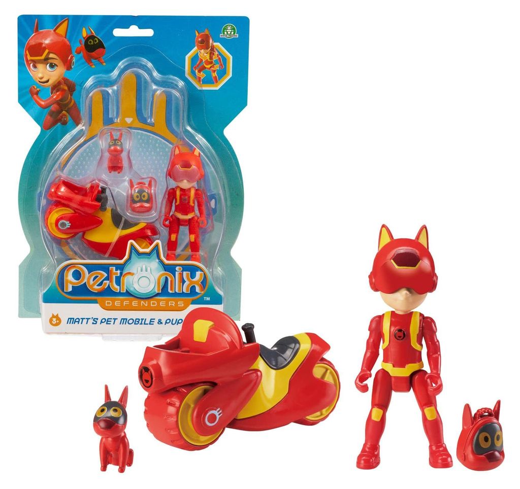 Giochi Preziosi Petronix Freilaufrad mit 7 cm Figur und abnehmbarem Rucksack, für Kinder ab 3 Jahren, Pet01100