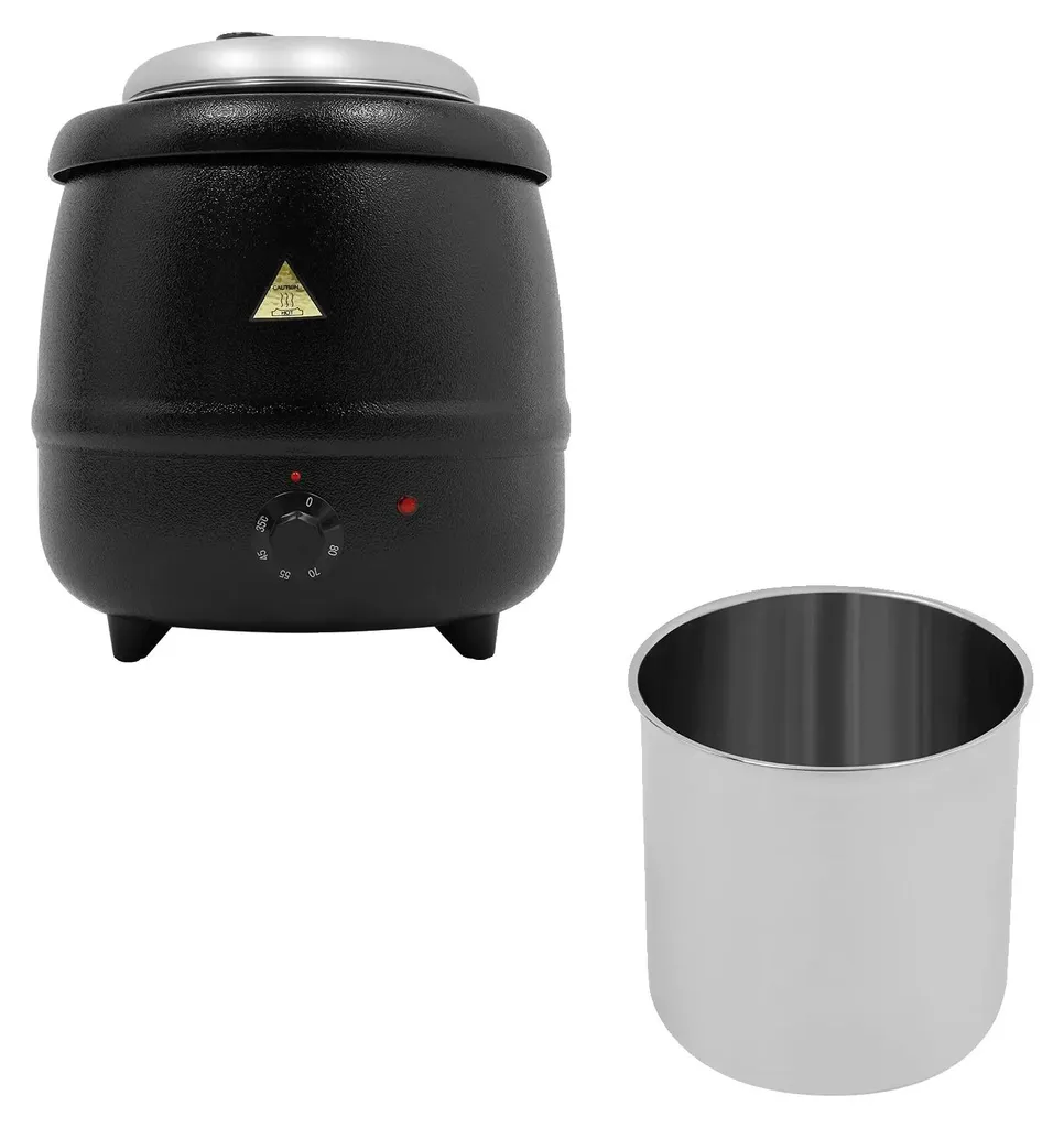 Marmite électrique de 10L avec thermostat réglable pour soupes et buffets