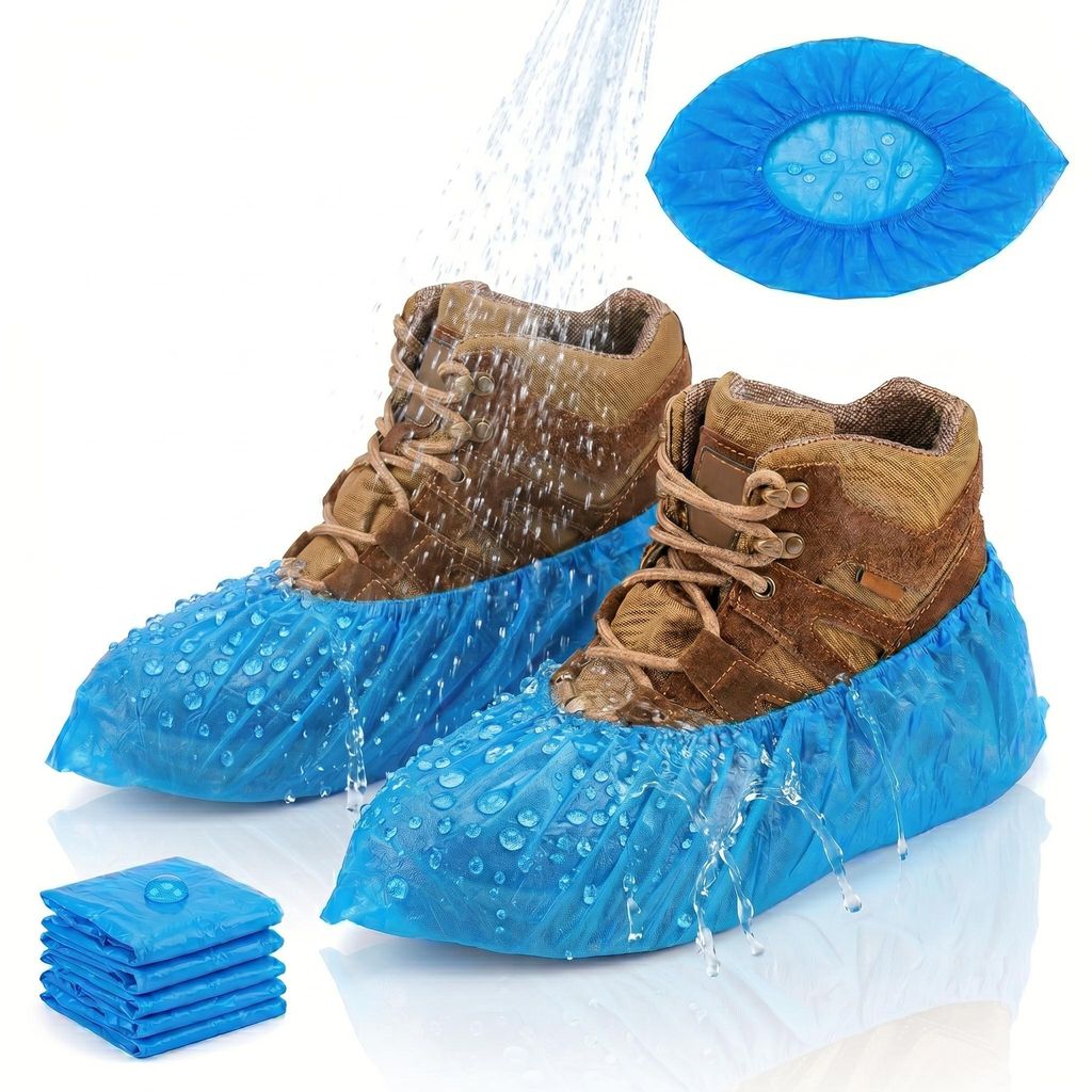 100 Stück Einweg-Schuhüberzieher aus Polyethylen Produktbild 