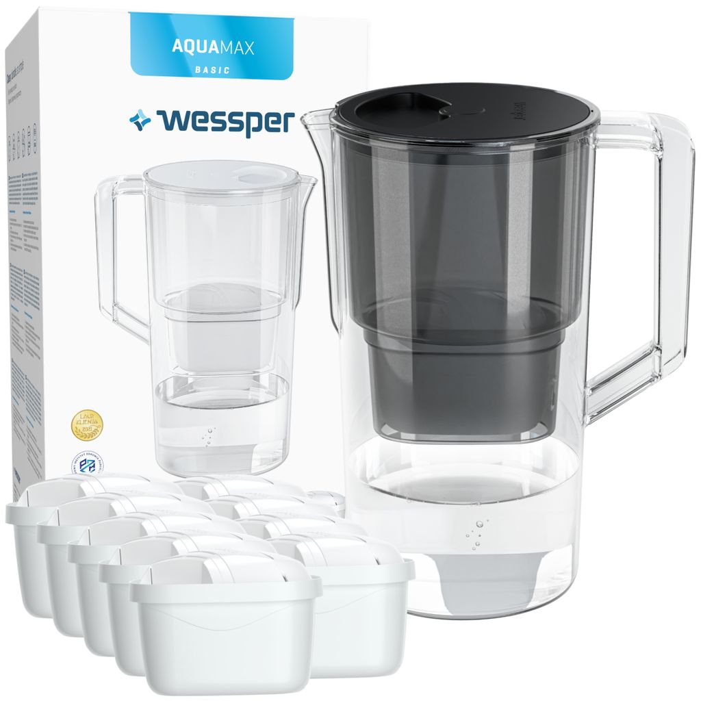 Wessper Caraffa Filtrante In Vetro Da 2 Litri, Senza - Foto 3