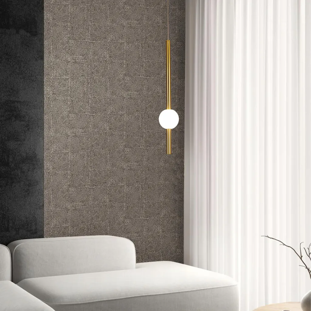 Applique murale Golden Milky Ball - Luminaire design boule en verre opale