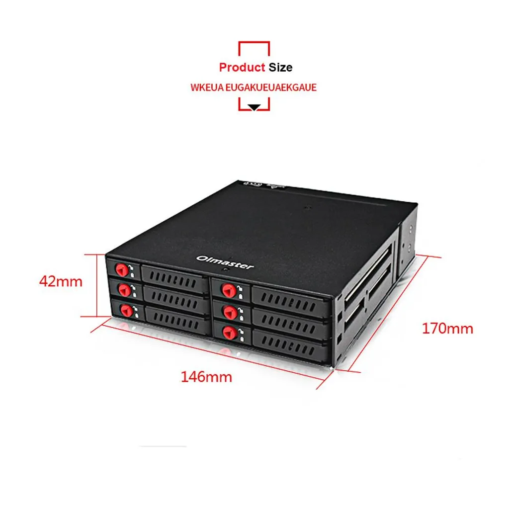 Oimaster Backplane 6 Baies pour HDD SSD 2.5 SATA vers Baie PC 5.25