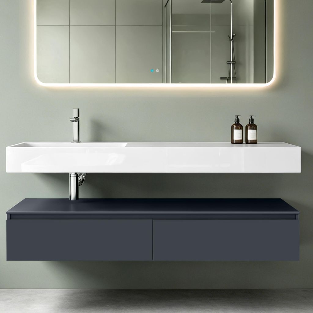 Mai & Mai Badmöbelset 150x48x25cm Unterschrank Anthrazit Produktbild 