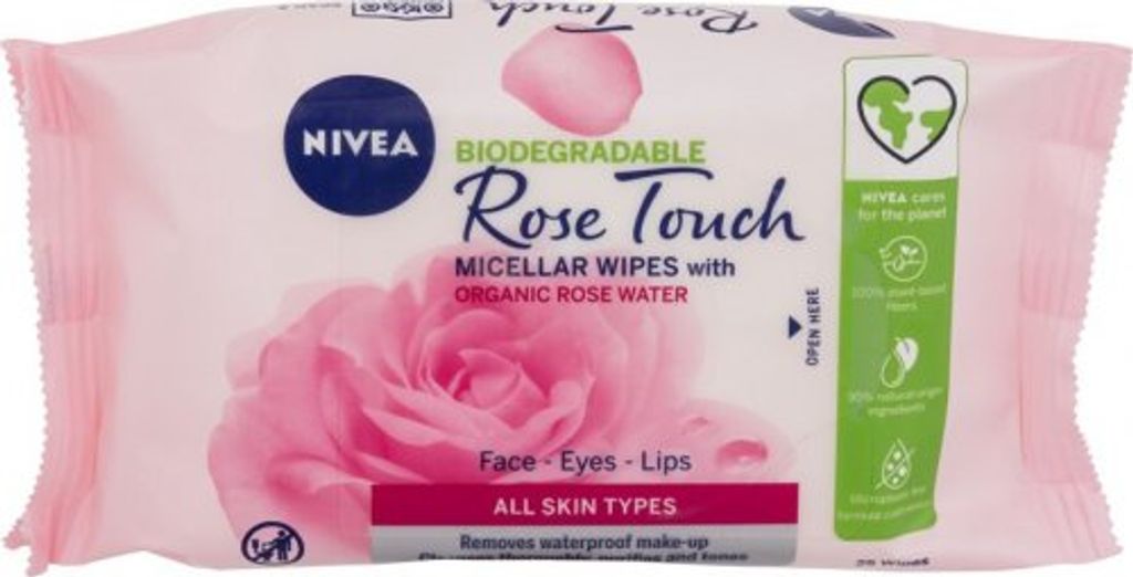 Nivea Rose Touch Micellar Wipes With Organic Rose Water 25pc