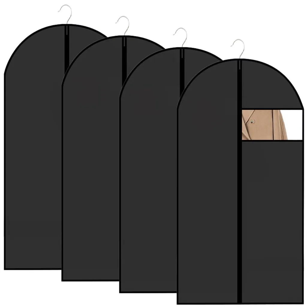 Lot de 3 Housses à Vêtements 140x60 cm avec Fermeture Éclair Robuste